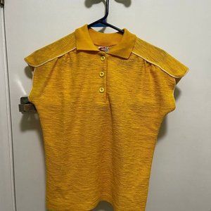 Tulip Tops small vintage yellow terrycloth tee